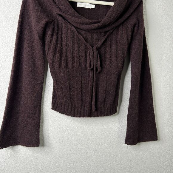 Jonathan Simkhai Womens Sweater Cambria Alpaca Wool Off Shoulder Small - Picture 5 of 8